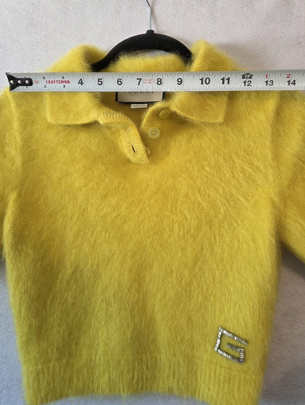 Gucci Yellow Cashmer Mohair Sweater Womns Sz M ( WORN BY La La ANTHONY IN POWER) - Picture 17 of 17